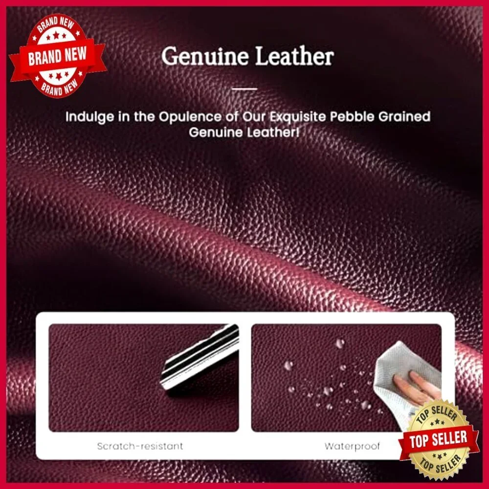 Genuine Leather Hobo Bag with RFID Wallet, Anti-Theft, Convertible Carry
